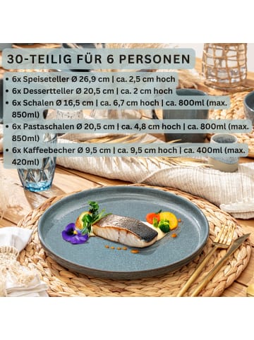 Sänger KOMBISERVICE KAIRO OCEAN - 30 teilig aus Steingut