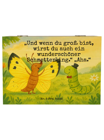 Mr. & Mrs. Panda Schatulle Raupe Schmetterling Design mit Spruch in Weiß