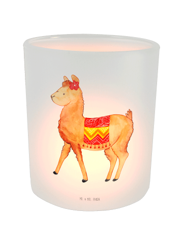 Mr. & Mrs. Panda Windlicht Klein Alpaka Stolz ohne Spruch in Transparent