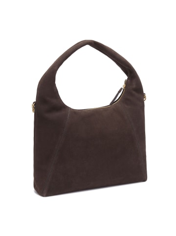 Les Visionnaires Jade Cozy Chain Schultertasche Leder 38 cm in dark brown