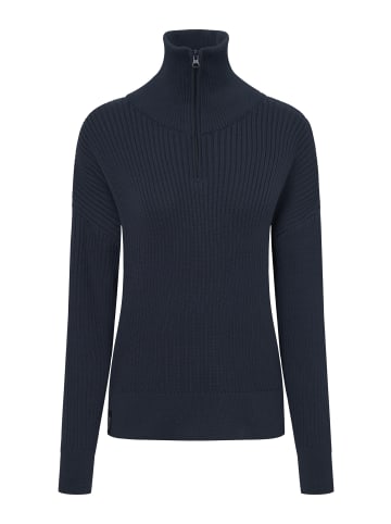 Derbe Langarm-Strickpullover Matrosenplünn in marineblau