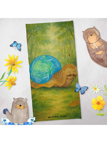 Mr. & Mrs. Panda Strandtuch Schnecke Sir Design ohne Spruch in Weiß