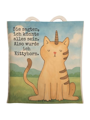 Mr. & Mrs. Panda Beutel Einhorn Katze Design mit Spruch in Weiß