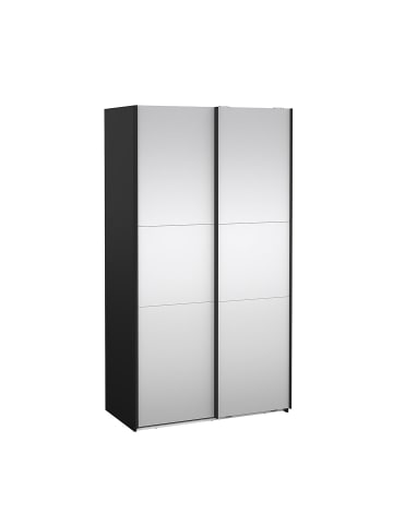 ebuy24 Schiebetürenschrank Como (2-türig) Schwarz 119 x 67 cm