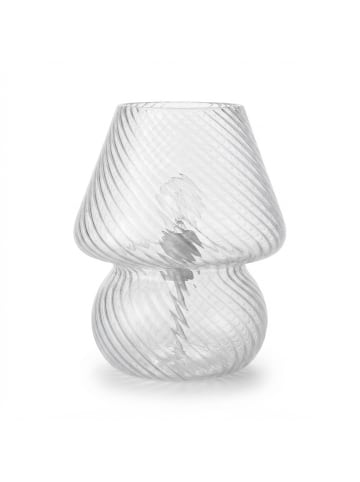relaxdays Tischlampe "Pilz" in Weiß - (H)24 x Ø 16 cm