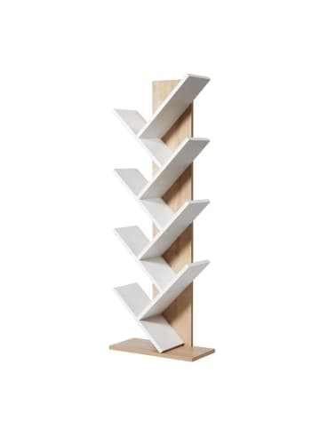 CALICOSY Bücherregal TUVAL in Eiche - (W) 46  x (H) 129,8  x (L) 22  cm
