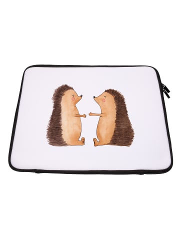 Mr. & Mrs. Panda Notebook Tasche Igel Liebe ohne Spruch in Weiß