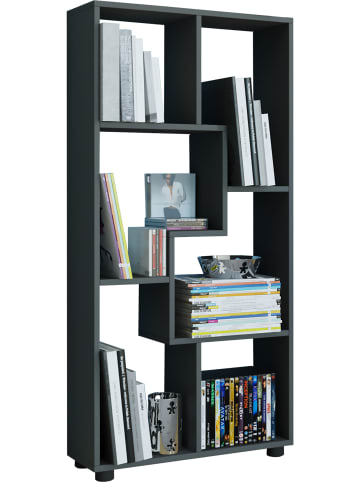 VCM  Holz Regal Raumteiler Bücherregal Blina in Schwarz