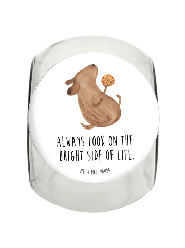 Mr. & Mrs. Panda Leckerli Glas Hund Keks mit Spruch in Weiß
