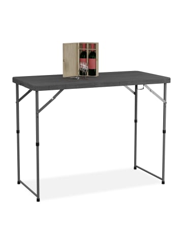 relaxdays Gartentisch in Grau - (B)120 x (H)74 x (T)60 cm