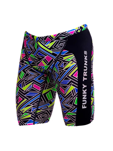 Funky Trunks Bits Of Peace Jammer Badeshorts Chlor und Salzwasserbeständig in schwarz