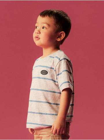 name it Kurzarm Rundhals T-Shirt Nmmfritz in light grey melange