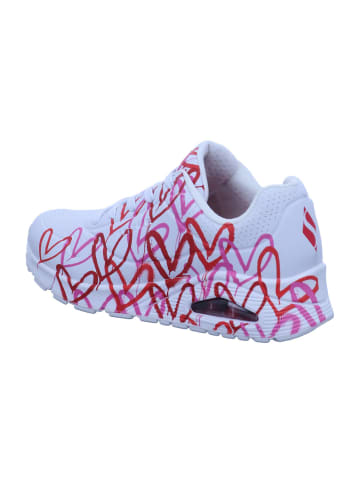 Skechers Sneaker UNO - SPREAD THE LOVE in white/red/pink