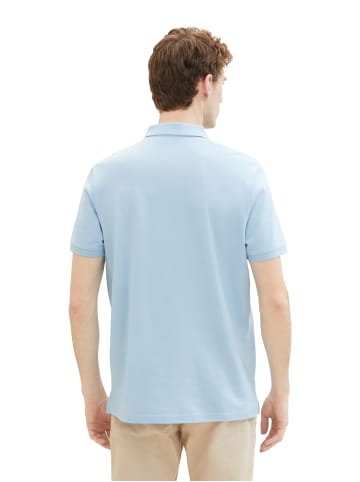 Tom Tailor Polo Shirt mit Logostickerei BASIC POLO WITH CONTRAST in Blau-2