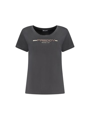 FREDDY Schwarzes Baumwoll-T-Shirt