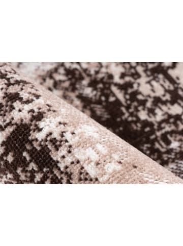 Kayoom Kurzflor Teppich Ariya 225 in taupe - braun - rechteckig
