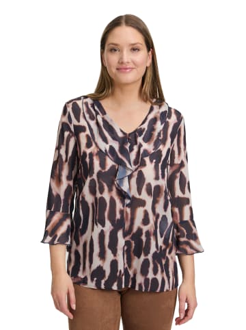 Betty Barclay Chiffonbluse mit Print in Dark Blue/Rosé
