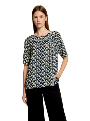 Betty Barclay Schlupfbluse mit Rundhalsausschnitt in Dark Blue/Green