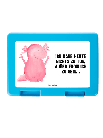 Mr. & Mrs. Panda Brotdose Axolotl Hurra mit Spruch in Weiß