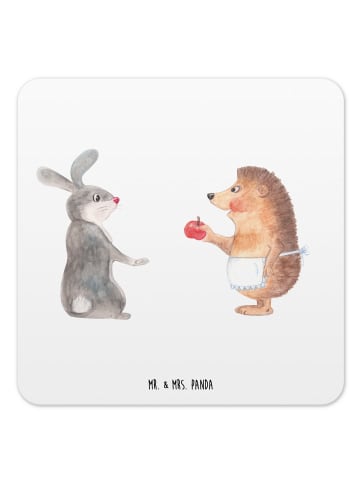 Mr. & Mrs. Panda Untersetzer Set Hase Igel ohne Spruch in Weiß