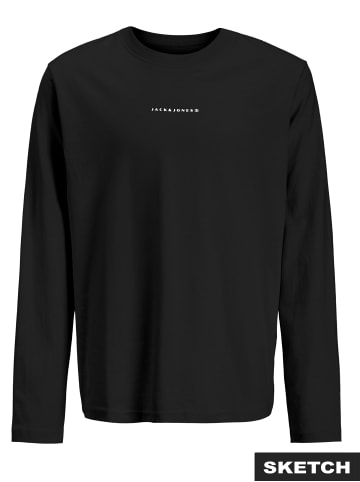 JACK & JONES Junior Langarmshirt JCOPOINT BACK IMAGERY TEE LS CN JNR in black