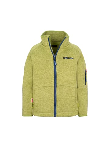 Trollkids Fleece-Jacke "Jondalen" in Kiwigrün/Mystikblau