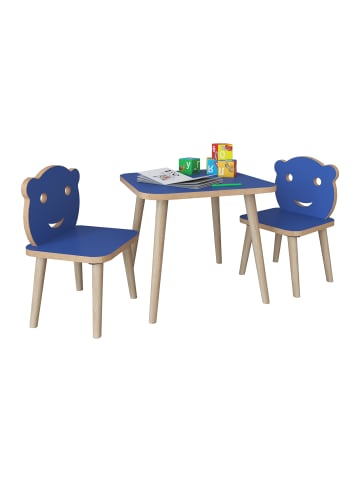 VCM  Sitzgruppe Kinder Tisch Stuhl in Blau