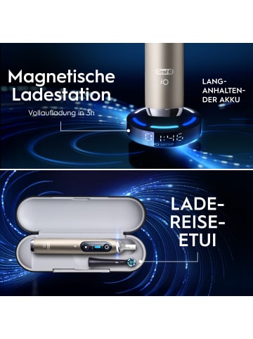Oral-B Elektrische Zahnbürste "iO 10 + Reiseetui Lunar" in Gold