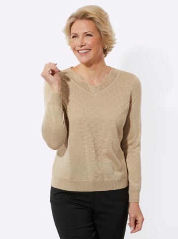 WITT WEIDEN Langarm-Pullover in sand-goldfarben-meliert