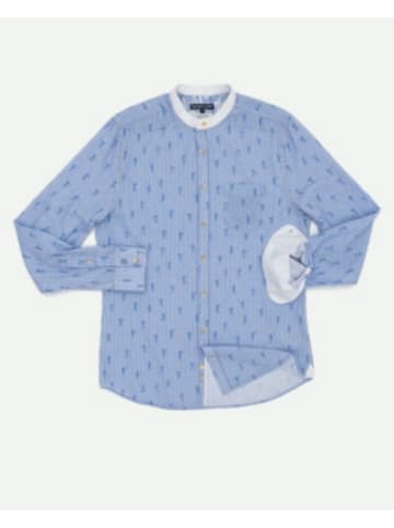 COLOURS & SONS Knopfleisten Langarmshirt für Herren in weiß in weiß