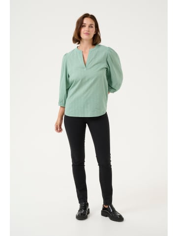 Kaffe Langarm-Bluse KAjollia Regular fit in Granite Green