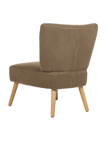Beliani Sessel VAASA in Braun/Braun - (W) 61 x (H) 85 x (L) 60 cm