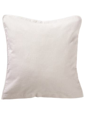 Erwin Müller Edel-Flanell Kuschelkissenbezug in taupe-weiß