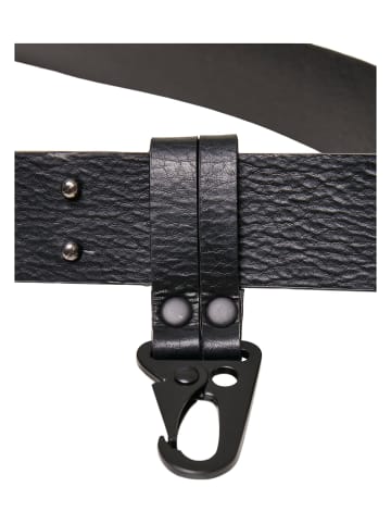 Urban Classics Urban Classics Unisex Imitation Leather Belt With Hook in black