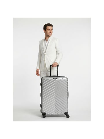 Redolz Essentials 18 2.0 4 Rollen Trolley L 76 cm mit Dehnfalte metallic-silver shiny