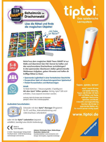 Ravensburger Lernspiel tiptoi® Team SMART ermittelt: Geheimnis im Drachenwald - ab 5 Jahre 5-8 Jahre in bunt