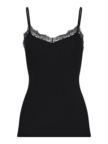 Hanro Spaghettitop Woolen Lace in Black