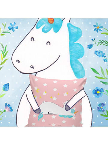 Mr. & Mrs. Panda kissen für sofa Einhorn Sternenhimmel ohne Spruch in Rot Pastell