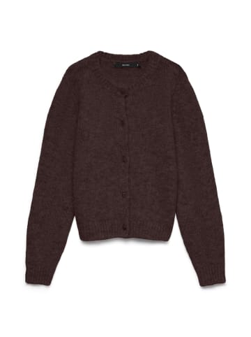 Vero Moda Grob gestrickter Cardigan mit Rundhalsausschnitt in Chocolate Torte