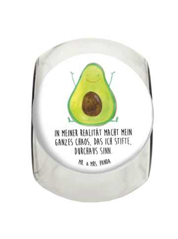 Mr. & Mrs. Panda Bonbonglas Avocado Glücklich mit Spruch in Weiß