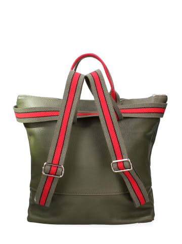 Gave Lux Handtasche, die sich in einen Rucksack umwandeln lässt in DARK GREEN AND GREEN