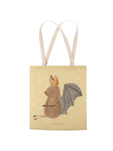 Mr. & Mrs. Panda Umhängetasche Fledermaus Sitzen ohne Spruch in Gelb Pastell