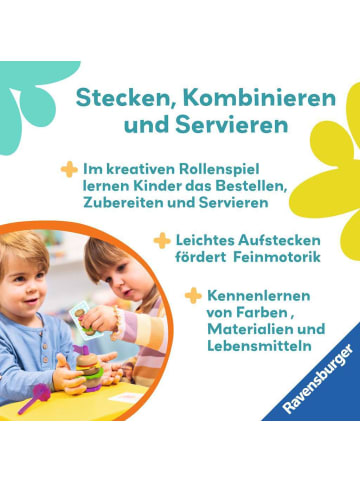 Ravensburger Play+ Steck- und Spiel-Set: Fingerfood - ab 1,5 Jahre 1,5-4 Jahre in bunt