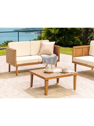Beliani Couchtisch BARATTI in Braun - (W) 70 x (H) 33 x (L) 70 cm