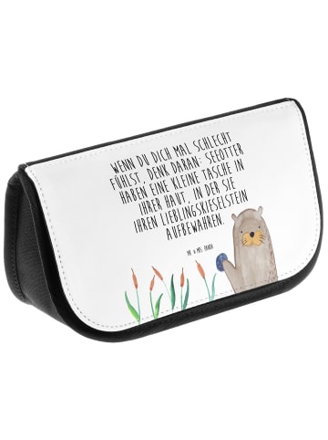 Mr. & Mrs. Panda Make-up Täschchen Otter Stein mit Spruch in Weiß