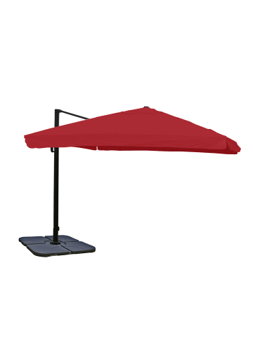 MCW Ampelschirm A96, Flap, bordeaux mit Ständer