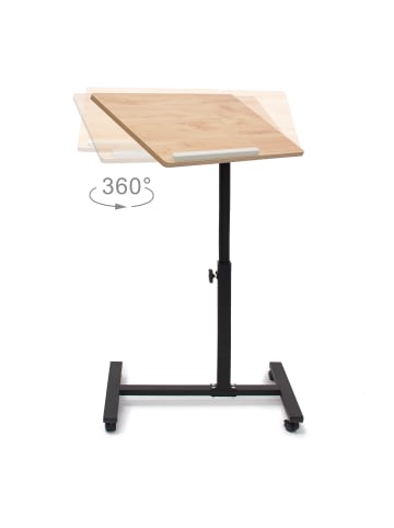 relaxdays Laptoptisch in Hellbraun - (B)60 x (H)95 x (T)40,5 cm