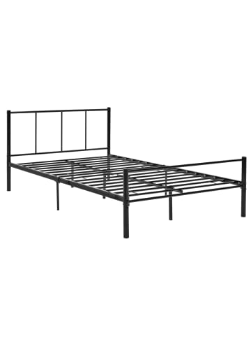 en.casa Metallbett Laos in Schwarz (B)120cm