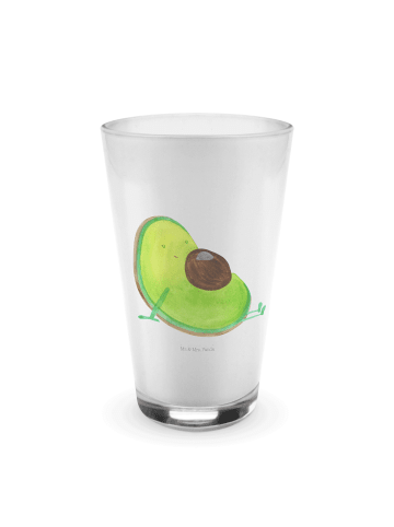 Mr. & Mrs. Panda Latte Macchiato Glas Avocado Schwangerschaft oh... in Transparent