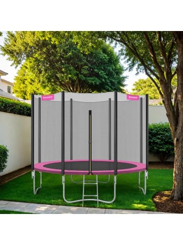 SONGMICS Trampolin Saul in Schwarz-Rosa - Ø183 cm